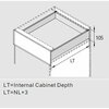 Dtc 22in Length x 3-1/2in Height Gray Full Extension Double Wall Drawer Side Set HD11550A17X